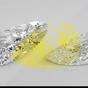 Loose Diamond - PEAR 1.0ct Fancy Vivid Yellow VVS2: Loose Diamond - PEAR 1.0ct Fancy Vivid Yellow VVS2 Source: This is a real non-mined Diamond that has been grown in a lab Shape: PEAR Carats: 1.0 Color: Fancy Vivid Yellow Certification: IGI Video:
