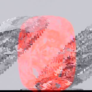 Loose Diamond - CUSHION BRILLIANT 0.87ct Fancy Vivid Pink VVS2: Loose Diamond - CUSHION BRILLIANT 0.87ct Fancy Vivid Pink VVS2 Source: This is a real non-mined Diamond that has been grown in a lab Shape: CUSHION BRILLIANT Carats: 0.87 Color: Fancy Vivid Pink
