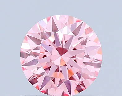 Ideal Loose Diamond - ROUND 0.73ct Fancy Vivid Pink VS1: Ideal Loose Diamond - ROUND 0.73ct Fancy Vivid Pink VS1 Source: This is a real non-mined Diamond that has been grown in a lab Shape: ROUND Carats: 0.73 Color: Fancy Vivid Pink Certification: IGI Video