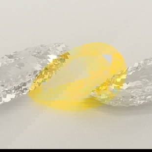 Loose Diamond - PEAR 1.05ct Fancy Vivid Yellow VVS2: Loose Diamond - PEAR 1.05ct Fancy Vivid Yellow VVS2 Source: This is a real non-mined Diamond that has been grown in a lab Shape: PEAR Carats: 1.05 Color: Fancy Vivid Yellow Certification: IGI Video: