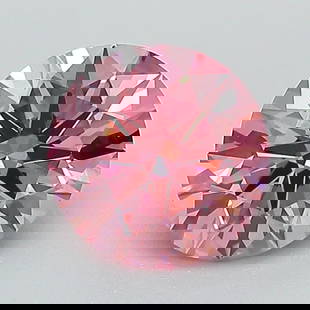 Ideal Loose Diamond - ROUND 1.09ct Fancy Vivid Pink VS1: Ideal Loose Diamond - ROUND 1.09ct Fancy Vivid Pink VS1 Source: This is a real non-mined Diamond that has been grown in a lab Shape: ROUND Carats: 1.09 Color: Fancy Vivid Pink Certification: IGI Video