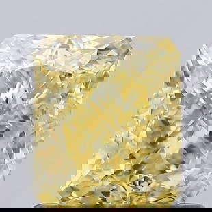 Loose Diamond - RADIANT 0.85ct Fancy Intense Yellow VS2: Loose Diamond - RADIANT 0.85ct Fancy Intense Yellow VS2 Source: This is a real non-mined Diamond that has been grown in a lab Shape: RADIANT Carats: 0.85 Color: Fancy Intense Yellow Certification: