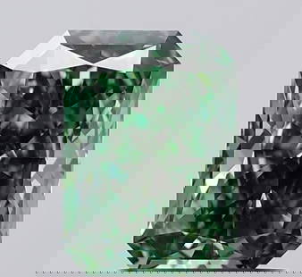 Loose Diamond - RADIANT 1.54ct Fancy Vivid Green VVS2: Loose Diamond - RADIANT 1.54ct Fancy Vivid Green VVS2 Source: This is a real non-mined Diamond that has been grown in a lab Shape: RADIANT Carats: 1.54 Color: Fancy Vivid Green Certification: IGI