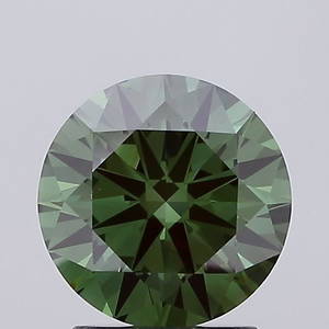 Loose Diamond - ROUND 1.91ct Fancy Vivid Green VVS2