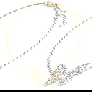 Rachel Koen 18K Rose Gold Diamond Butterfly Bracelet 0.46ct: Rachel Koen 18K Rose Gold Diamond Butterfly Bracelet 0.46ct Discover the elegance of this Rachel Koen Diamond Butterfly Chain Bracelet, crafted in luxurious 18K rose gold. This exquisite piece