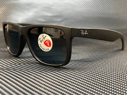Ray Ban RB4165 622 2V Black Acetate Square Sunglasses 55mm: Ray Ban RB4165 622 2V Black Acetate Square Sunglasses 55mm Elevate your style with these Ray Ban RB4165 622 2V Rubber Black Square Men's Sunglasses. Featuring a sleek black acetate frame, these