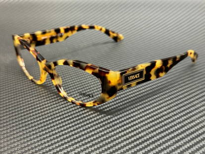 Versace VE3369 777 Yellow Havana Women's Eyeglasses 53mm: Versace VE3369 777 Yellow Havana Women's Eyeglasses 53mm Elevate your eyewear collection with these stylish Versace VE3369 777 Yellow Havana Women's Eyeglasses. Featuring a vibrant yellow frame,