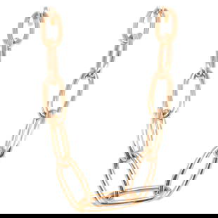 Harbor Diamonds 14k Yellow Gold 18in Paperclip Chain Necklace: Harbor Diamonds 14k Yellow Gold 18in Paperclip Chain Necklace This stunning Oval Yellow Gold Paperclip Chain Necklace is crafted from 14k yellow gold, weighing 25.19 g. The modern design features an