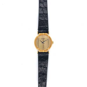 Piaget 18K Yellow Gold Quartz Ladies Watch with Crocodile Strap
