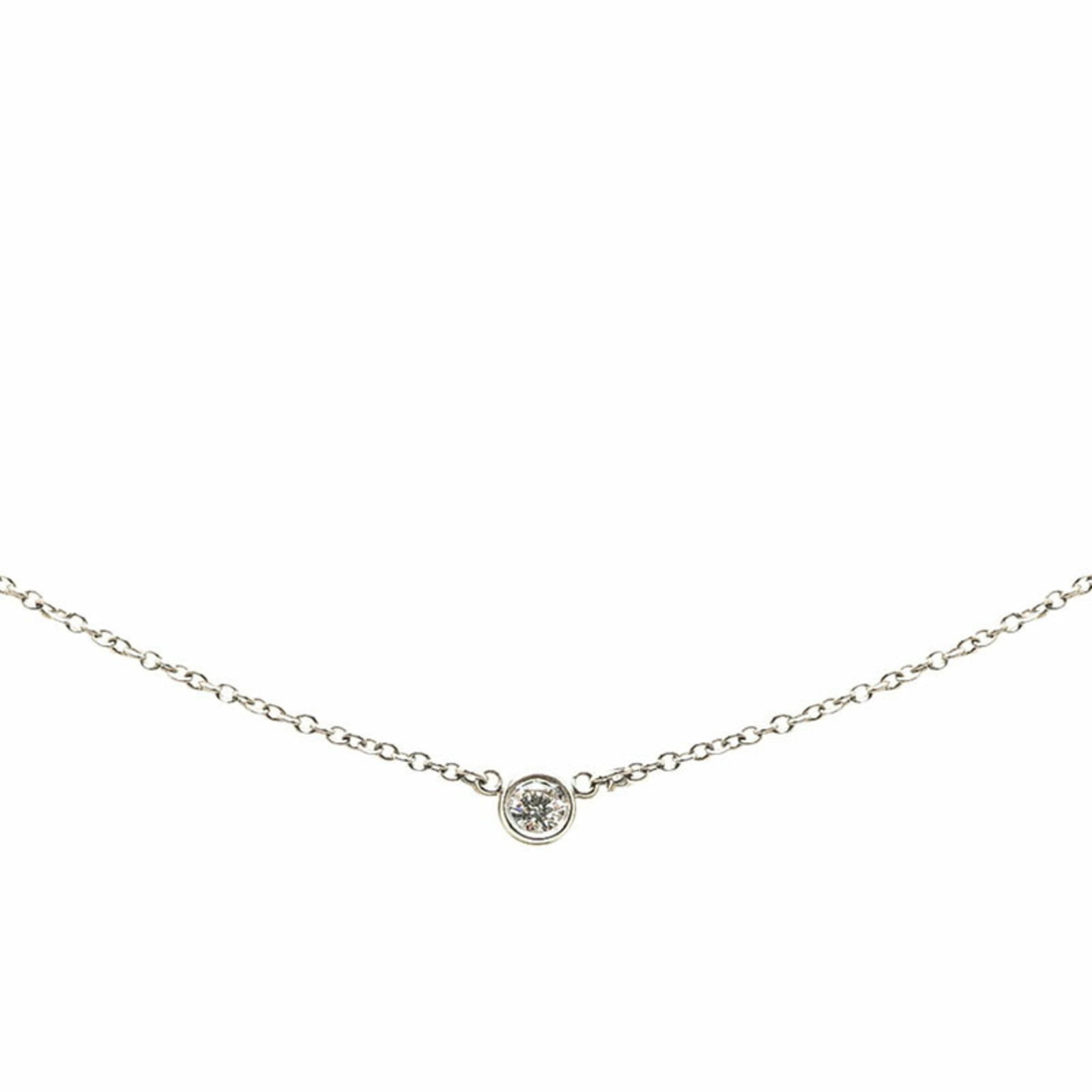 Tiffany by the Yard 3mm Diamond Pendant Necklace in Pt950 Platinum 36cm: Tiffany by the Yard 3mm Diamond Pendant Necklace in Pt950 Platinum 36cm This exquisite Tiffany by the Yard Necklace is crafted from high-quality Pt950 Platinum, making it an elegant addition to any wa