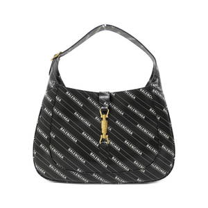 Gucci Jackie 1961 Shoulder Bag Black White Leather Gold Hardware