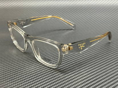 PRADA PR B01V 12R1O1 Transparent Grey Women's Eyeglasses 54mm: PRADA PR B01V 12R1O1 Transparent Grey Women's Eyeglasses 54mm Elevate your style with these PRADA PR B01V 12R1O1 Transparent Grey Women's Eyeglasses. Featuring a chic gray frame, these eyeglasses