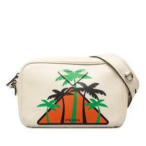 Prada Palm Tree Multicolor Leather Shoulder Bag 13.5 x 21 x 7cm