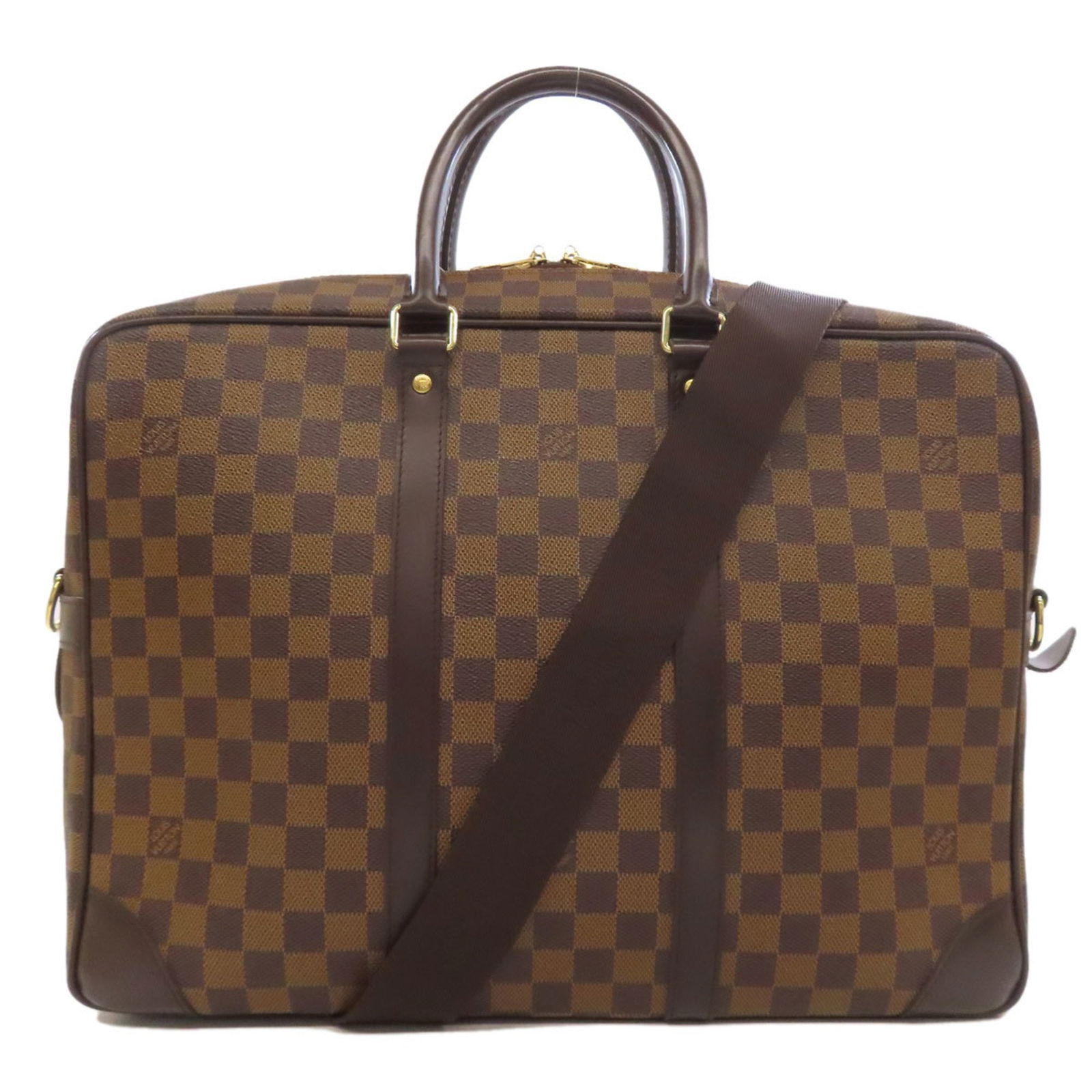 Louis Vuitton N41122 Porto Document Voyage GM Bag Damier Canvas Brown: Louis Vuitton N41122 Porto Document Voyage GM Bag Damier Canvas Brown Introducing the Louis Vuitton N41122 Porto Document Voyage GM Bag, expertly crafted from durable Damier Canvas in a rich brown Ebe