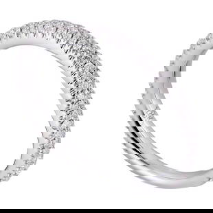 Rachel Koen 18K White Gold Pave Diamond Wedding Band 0.40ct Ladies Ring: Rachel Koen 18K White Gold Pave Diamond Wedding Band 0.40ct Ladies Ring This exquisite 18K white gold wedding band showcases a stunning total of 0.40 carats of genuine white round diamonds set in a
