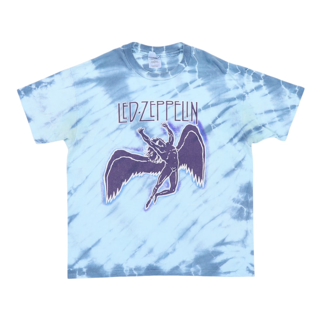 1990s Led Zeppelin Tie Dye Shirt Vintage Cotton XL: 1990s Led Zeppelin Tie Dye Shirt Vintage Cotton XL This original vintage 1990s Led Zeppelin Swan Song Tie Dye Shirt is a must-have for music enthusiasts and collectors alike. Crafted from 100% cotton,