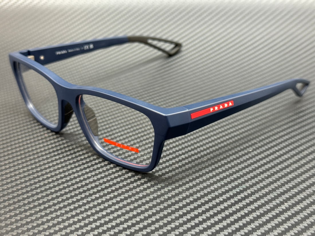 Prada Linea Rossa PS 03RV MAG1O1 56mm Matte Baltic Blue Eyeglasses: Prada Linea Rossa PS 03RV MAG1O1 56mm Matte Baltic Blue Eyeglasses Elevate your eyewear collection with these PRADA LINEA ROSSA PS 03RV MAG1O1 Matte Baltic Men's Eyeglasses. Featuring a stylish blue f