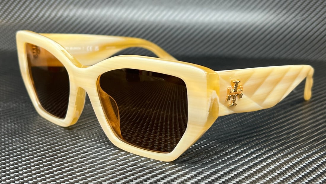 Tory Burch TY7187U Ivory Horn Brown Women's Sunglasses 53mm: Tory Burch TY7187U Ivory Horn Brown Women's Sunglasses 53mm Elevate your style with these Tory Burch TY7187U sunglasses, featuring a chic ivory horn and brown color palette. Designed for women, these