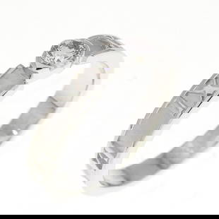 Tiffany Atlas 18K White Gold Diamond Band Ring for Women: Tiffany Atlas 18K White Gold Diamond Band Ring for Women This exquisite Tiffany Atlas Ring is a stunning band ring designed for women. Crafted from high-quality 18K white gold, it features a