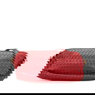 Bottega Veneta Red Nappa Intrecciato Leather Crossbody Bag: Bottega Veneta Red Nappa Intrecciato Leather Crossbody Bag Introducing the Bottega Veneta Nappa Intrecciato Crossbody, a stylish and practical accessory crafted in Italy. This eye-catching bag