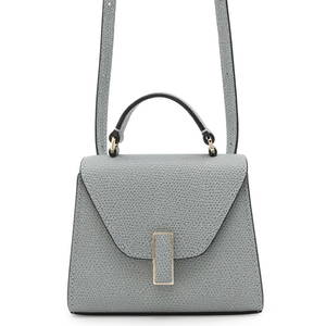 Valextra Iside Belt Leather Handbag SGES0061028LOCPL99 Blue Gold Hardware