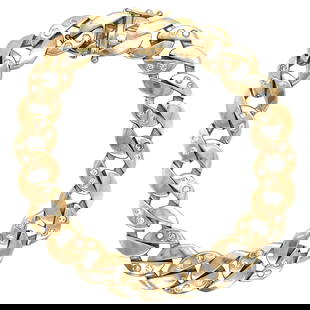 Harbor Diamonds 14K Yellow Gold Diamond Cuban Bracelet 0.66CT 7.45IN: Harbor Diamonds 14K Yellow Gold Diamond Cuban Bracelet 0.66CT 7.45IN This stunning 14 Karat Yellow Gold Diamond Link Cuban Bracelet features a contemporary design crafted from 14k yellow gold. It