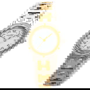 Hermes Clipper Old Buckle Ladies Watch Stainless Steel Gold Plated: Hermes Clipper Old Buckle Ladies Watch Stainless Steel Gold Plated Introducing the Hermes Clipper Old Buckle Watch, a luxurious wristwatch designed specifically for women. This elegant timepiece