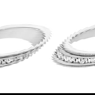 Rachel Koen 14K White Gold Diamond Wedding Band 0.40ct Size 7: Rachel Koen 14K White Gold Diamond Wedding Band 0.40ct Size 7 This exquisite diamond wedding band ring combines timeless elegance with modern sophistication. Crafted in highly polished 14K white