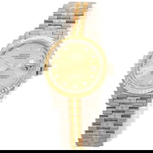 Rolex Datejust 69179BIC Ladies Watch 18K White Gold 10P Diamonds: Rolex Datejust 69179BIC Ladies Watch 18K White Gold 10P Diamonds This exquisite Rolex Datejust 69179BIC wristwatch is designed for women and showcases a luxurious 18K white gold case adorned with