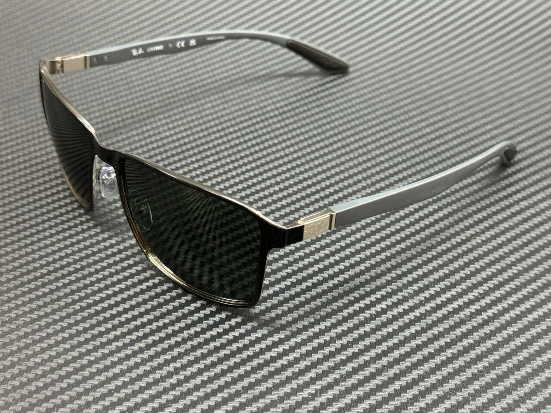 Ray-Ban RB3721 Unisex Black Frame Dark Green Lens Sunglasses 59mm: Ray-Ban RB3721 Unisex Black Frame Dark Green Lens Sunglasses 59mm Experience classic style with these Ray-Ban RB3721 sunglasses, featuring a timeless black frame and dark green lenses. Designed for un