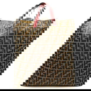 Fendi Zucca Tote Bag Brown Canvas Women's 38cm x 33cm x 10cm: Fendi Zucca Tote Bag Brown Canvas Women's 38cm x 33cm x 10cm This Fendi Tote Bag showcases the iconic Zucca pattern, expertly crafted from durable canvas in a rich brown hue. Designed for women, it of