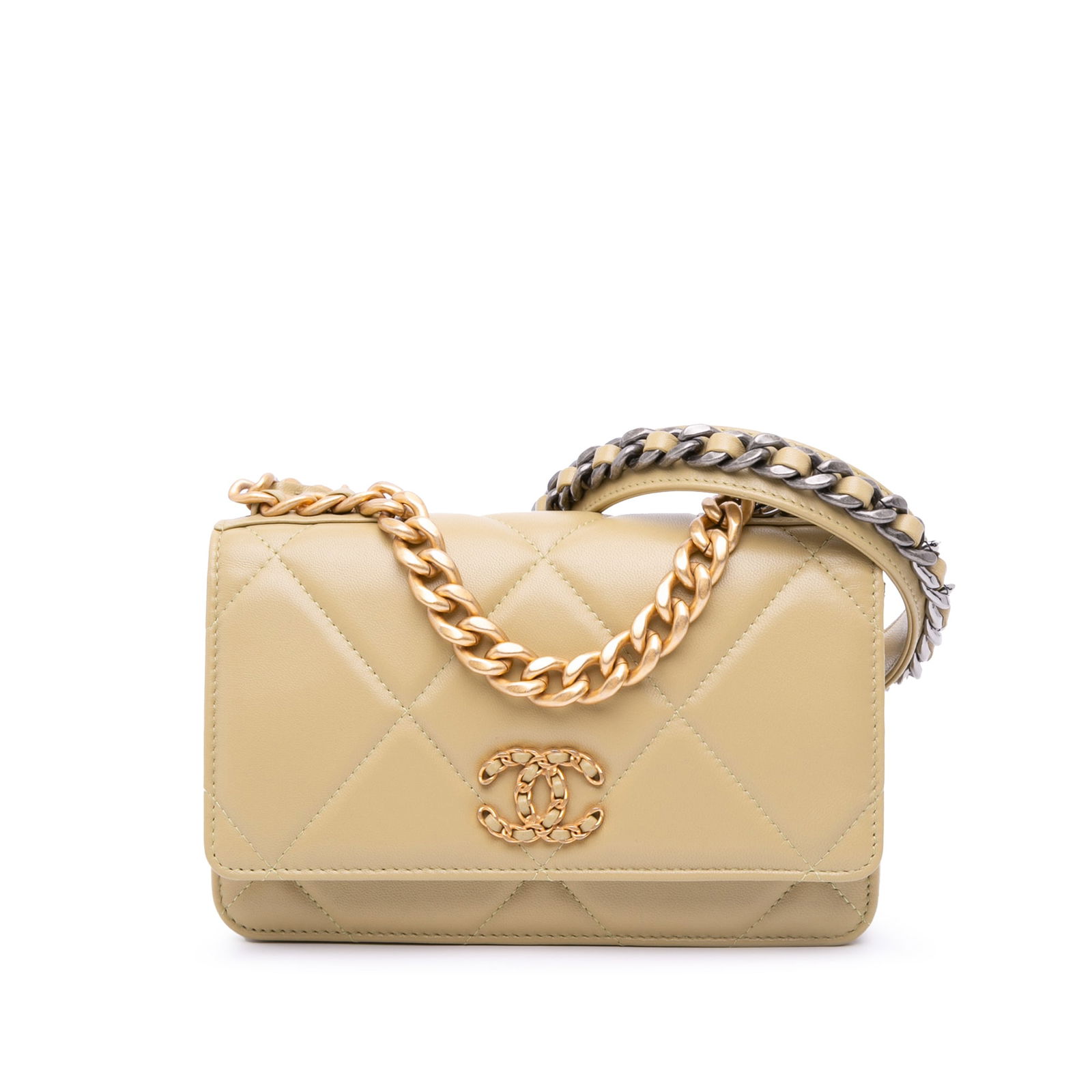 E*2様 CHANEL ストライプリング アイボリー ブラウン ◇CCロゴが華やか◇『CHANEL』24k CCロゴ ストラス イヤリング