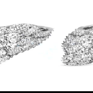 Rachel Koen 18K White Gold 3.26Ctw Round Lab Grown Diamond Engagement Ring: Rachel Koen 18K White Gold 3.26Ctw Round Lab Grown Diamond Engagement Ring This exquisite round cut lab grown diamond engagement ring is crafted in luxurious 18K white gold, showcasing a stunning cent