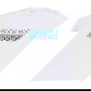 Vintage 1984 Miami Vice Movie Promo Shirt White 50/50 Blend: Vintage 1984 Miami Vice Movie Promo Shirt White 50/50 Blend Discover this original vintage 1984 Miami Vice Movie Promo Shirt, a true collectible piece from the iconic 1980s series. This shirt features