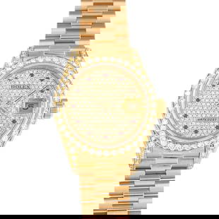 Rolex Datejust 69158ZR Women's Yellow Gold Watch with Diamonds and Rubies: Rolex Datejust 69158ZR Women's Yellow Gold Watch with Diamonds and Rubies This exquisite Rolex Datejust wristwatch is a stunning blend of luxury and elegance, specifically designed for women. Crafted