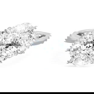 Rachel Koen IGI Certified Three Stone Lab Grown Diamond Ring 18K White Gold: Rachel Koen IGI Certified Three Stone Lab Grown Diamond Ring 18K White Gold This exquisite engagement ring by Rachel Koen showcases a stunning IGI certified oval cut lab-grown diamond at its center, e