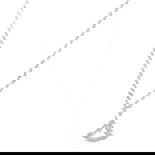 BVLGARI Divas' Dream Necklace 18K White Gold Diamond: BVLGARI Divas' Dream Necklace 18K White Gold Diamond Presenting the exquisite BVLGARI Divas' Dream Necklace, a stunning piece crafted in 18K white gold (K18WG) that radiates elegance. This necklace