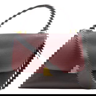 Celine Trapeze Handbag Suede Leather Brown Grey 2-Way Flap Women's: Celine Trapeze Handbag Suede Leather Brown Grey 2-Way Flap Women's This exquisite Celine Trapeze Handbag combines luxurious calfskin and suede leather in a stunning brown and grey color palette. Desig