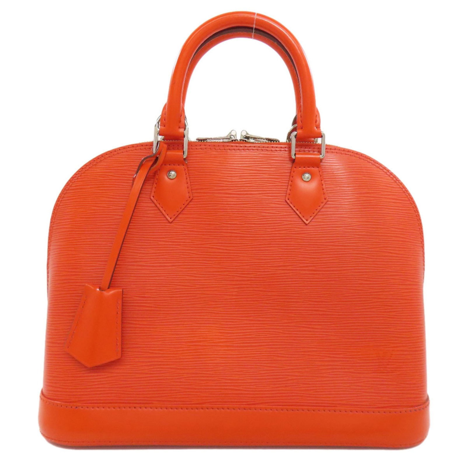 Louis Vuitton Alma Handbag Epi Leather Orange Women's: Louis Vuitton Alma Handbag Epi Leather Orange Women's Elevate your style with this Louis Vuitton Alma Handbag, crafted from premium Epi leather in a vibrant orange hue. Designed for women, this handba