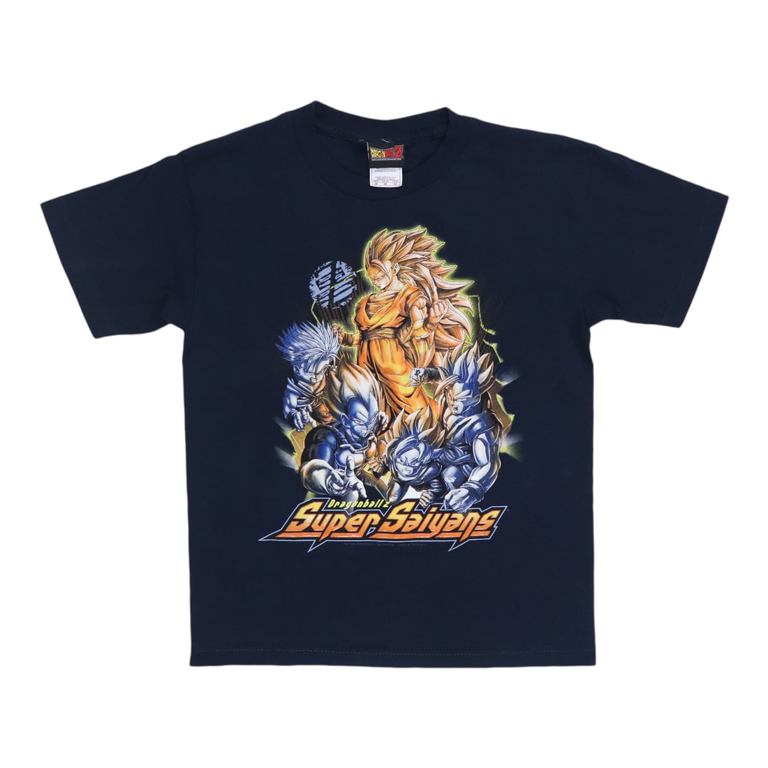 2003 Vintage Dragon Ball Z Super Saiyans Youth Shirt Navy Cotton: 2003 Vintage Dragon Ball Z Super Saiyans Youth Shirt Navy Cotton This original vintage 2003 Dragon Ball Z Super Saiyans Youth Shirt is a must-have for fans. Crafted from 100% cotton, this shirt featur