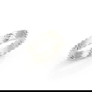 Cartier Love Platinum Ring 5.5mm Size 6 Signed Luxury: Cartier Love Platinum Ring 5.5mm Size 6 Signed Luxury Experience the timeless elegance of the Cartier Love Platinum Band Ring, a symbol of sophistication and commitment. This exquisite piece, crafted