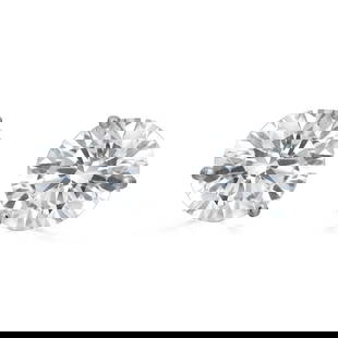 Rachel Koen IGI Certified 7.03Ctw Lab-Grown Diamond Stud Earrings 18K White Gold: Rachel Koen IGI Certified 7.03Ctw Lab-Grown Diamond Stud Earrings 18K White Gold Introducing exquisite IGI certified lab-grown diamond stud earrings crafted in high polished 18K white gold. These stun