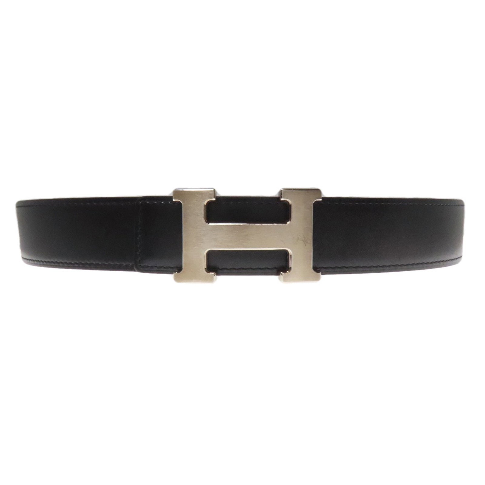 Hermes Constance H Belt Black Box Calf Leather for Men: Hermes Constance H Belt Black Box Calf Leather for Men Introducing the Hermes H Belt from the Constance line, designed for men. This sophisticated standard belt features a strap made of premium box ca