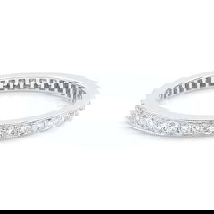 Rachel Koen 18K White Gold Diamond Eternity Band 0.70ct Size 6.5: Rachel Koen 18K White Gold Diamond Eternity Band 0.70ct Size 6.5 This exquisite Rachel Koen Diamond Eternity Band is a stunning piece crafted from 18K white gold. Featuring a continuous row of round-c