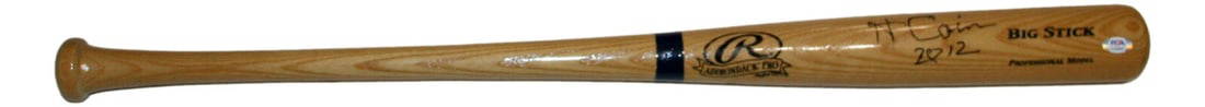 Herman Cain Autographed 34" Baseball Bat PSA/DNA Authentic: Herman Cain Autographed 34" Baseball Bat PSA/DNA Authentic This 34" baseball bat is autographed by Herman Cain, a notable figure from the 2012 Presidential race. The autograph has been authenticated