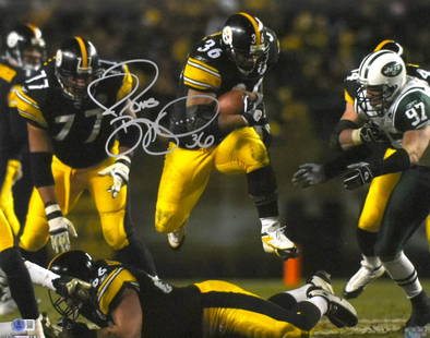Jerome Bettis Signed 16x20 Pittsburgh Steelers Photo Beckett Authenticated: Jerome Bettis Signed 16x20 Pittsburgh Steelers Photo Beckett Authenticated Capture a moment in football history with this original signed photo of Jerome Bettis, a legendary player for the