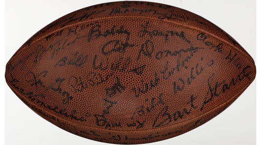 1970s NFL Hall of Fame Signed Football with 43 Autographs Beckett