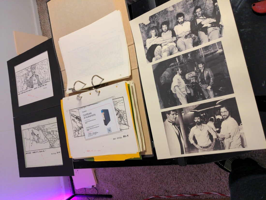 Indiana Jones Temple of Doom Original Storyboard Prop with COAs: Indiana Jones Temple of Doom Original Storyboard Prop with COAs This original storyboard from the Indiana Jones film series is a remarkable piece of movie history. Used during production, it comes fro