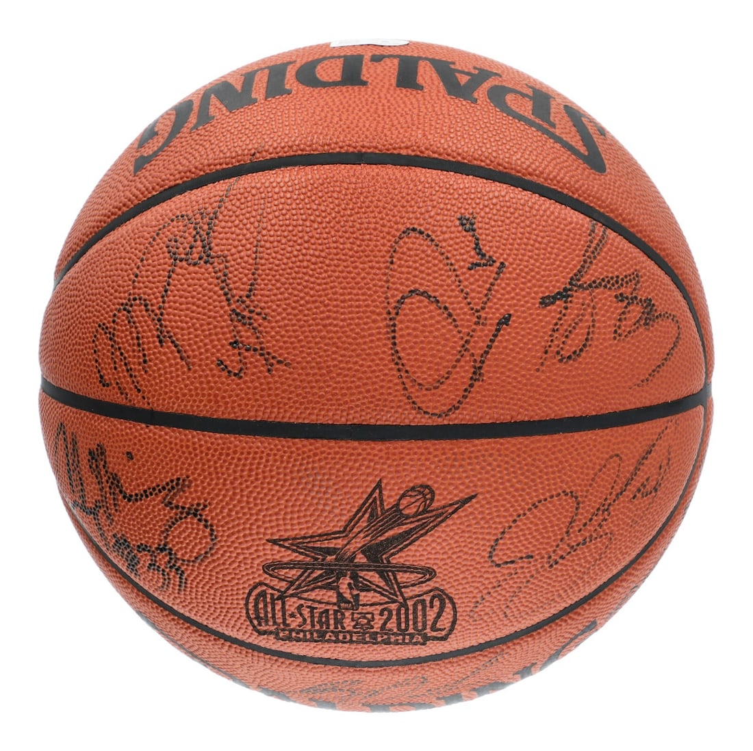 MICHAEL JORDAN KOBE BRYANT Signed Basketball COA Hologram main image 1