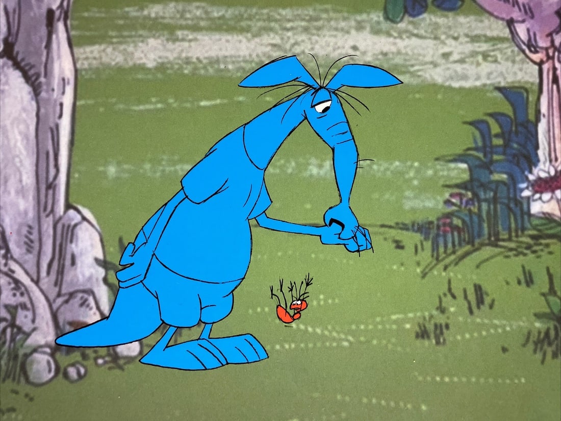 1969 Pink Panther Animation Cel from Ant And The Aardvark by DePatie-Freleng: 1969 Pink Panther Animation Cel from Ant And The Aardvark by DePatie-Freleng This rare 1969 animation cel features the iconic Pink Panther character from the beloved franchise "Ant And The Aardvark," 